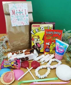 Sachet Bonbons des années 80 : “Merci Maître – Joyeux Noël” – (Collection Noël)