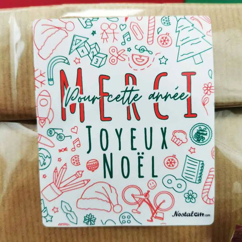 Sachet Bonbons des années 80 : “Merci pour cette année – Joyeux Noël” – (Collection Noël) – Image 3