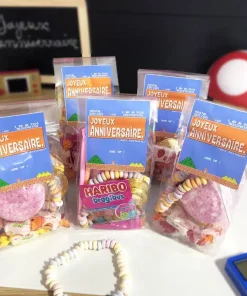 5 sachets de bonbons enfant – Joyeux Anniversaire – Jeu vidéo