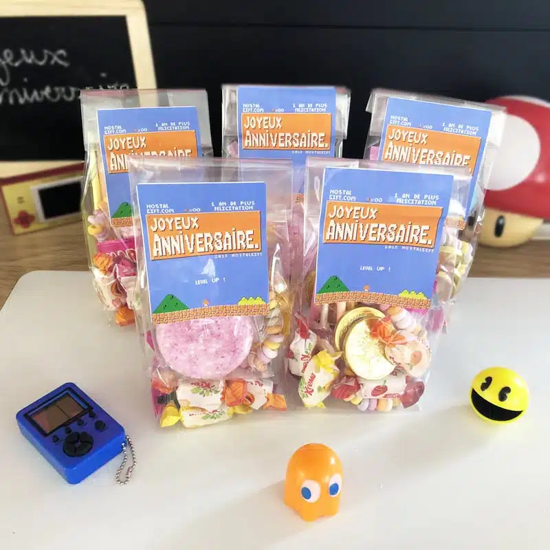 5 sachets de bonbons enfant – Joyeux Anniversaire – Jeu vidéo – Image 7