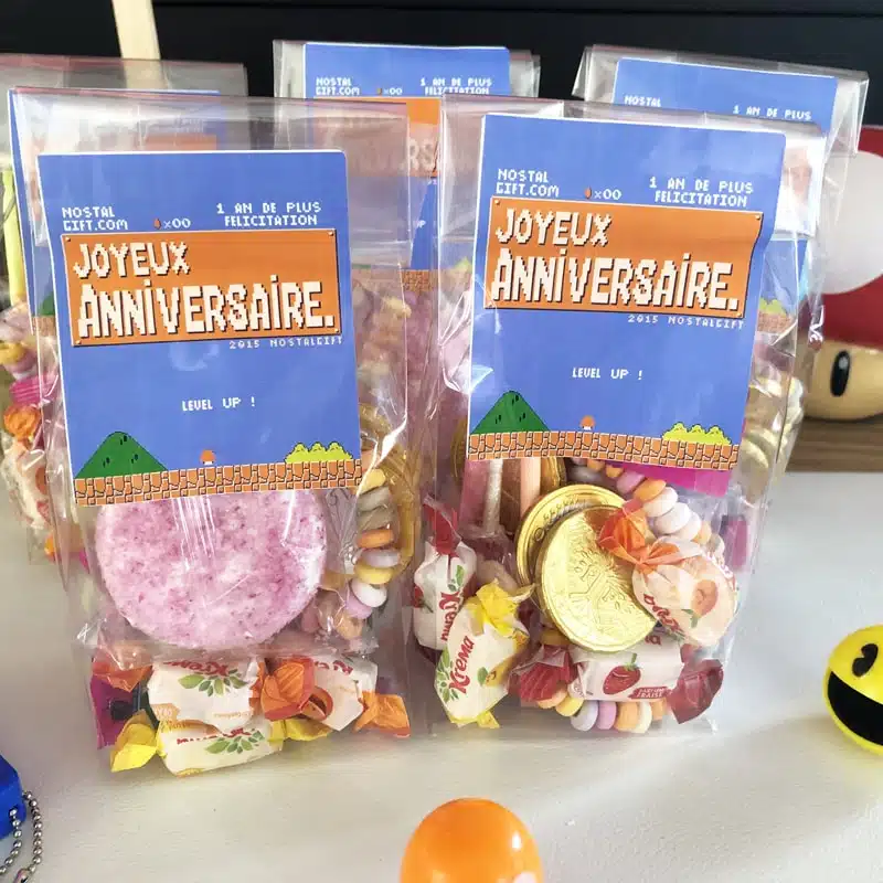 5 sachets de bonbons enfant – Joyeux Anniversaire – Jeu vidéo – Image 3