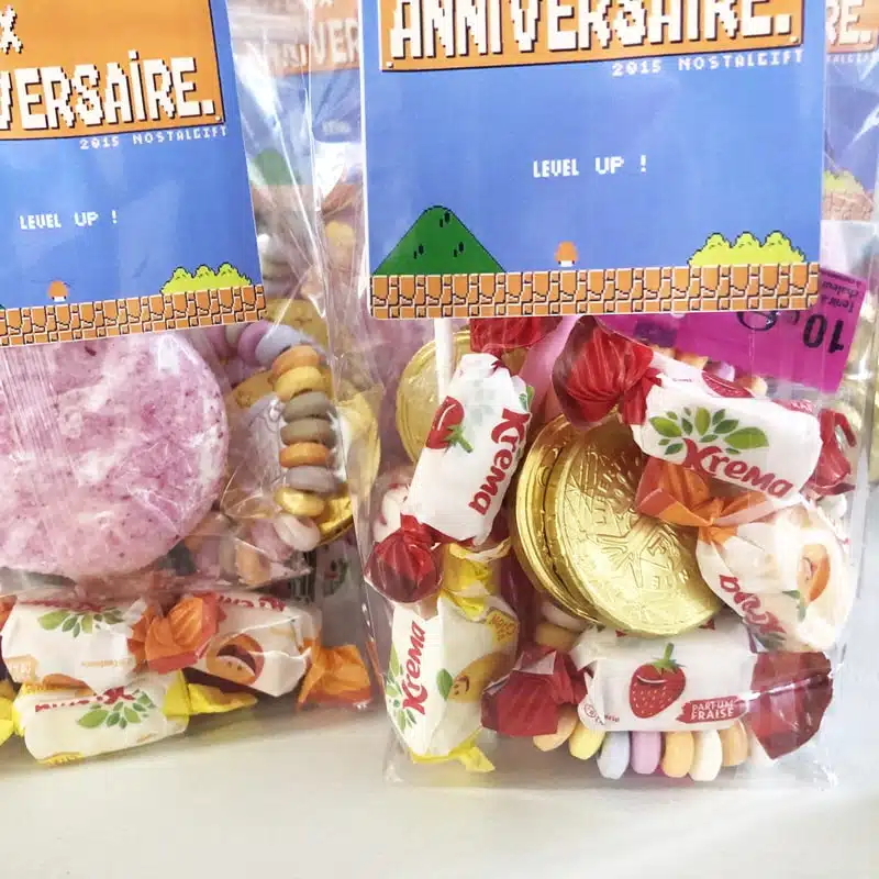 5 sachets de bonbons enfant – Joyeux Anniversaire – Jeu vidéo – Image 4