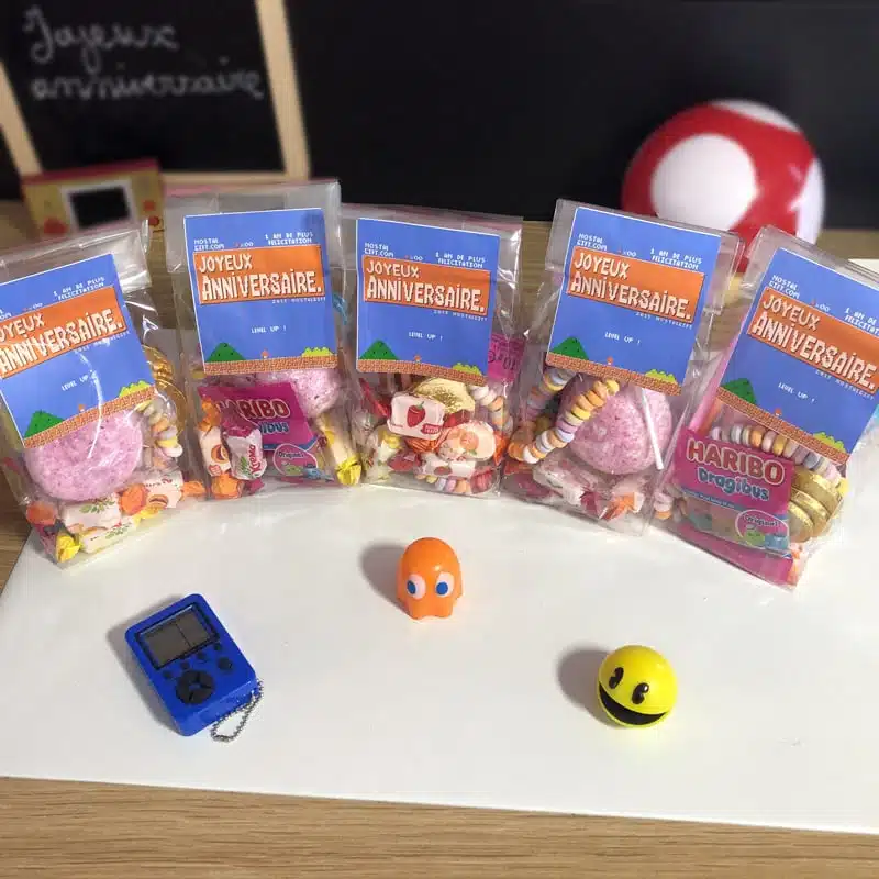 5 sachets de bonbons enfant – Joyeux Anniversaire – Jeu vidéo – Image 6