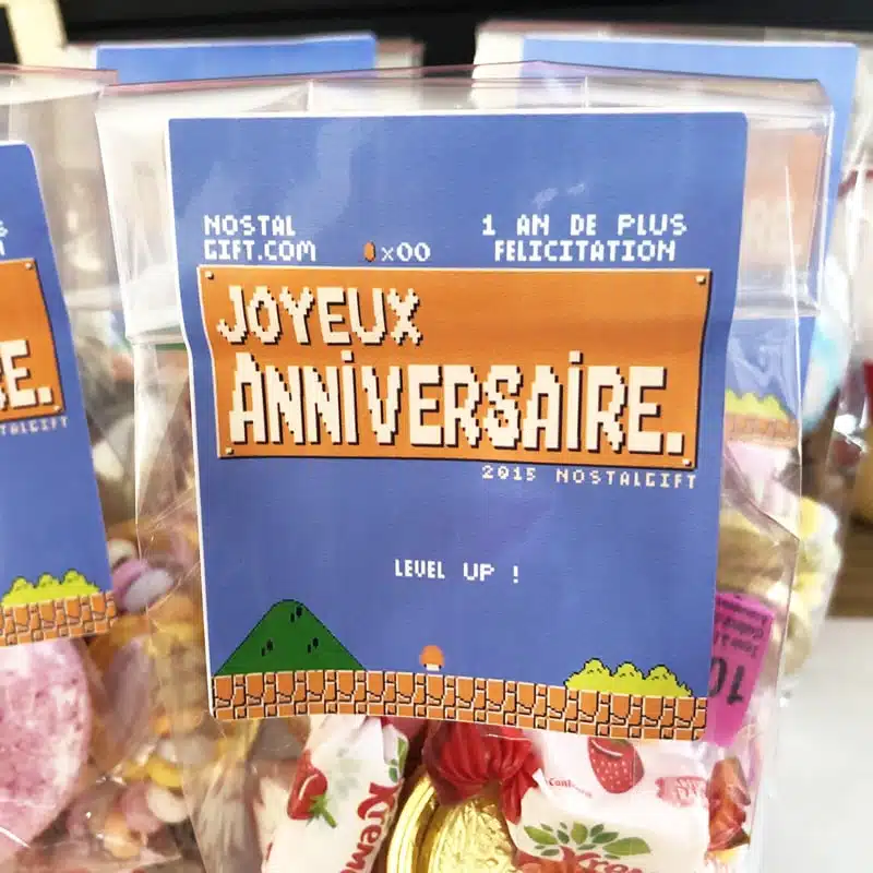 5 sachets de bonbons enfant – Joyeux Anniversaire – Jeu vidéo – Image 2