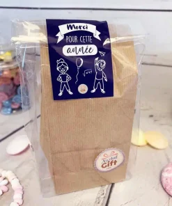Sachet Bonbon des années 80 : Cadeau maitresse – Merci Bleu