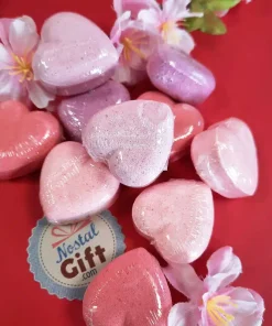 Boules de bain en forme de coeur x10