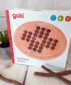 Jeu du solitaire en bois – jeu de société (Goki) – ∅ 22 cm