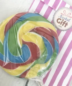 Grande sucette foraine personnalisée anniversaire des années 80 – Joyeux anniversaire – 16cm