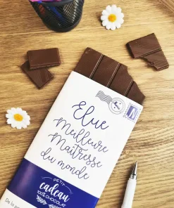 Tablette de chocolat au lait – Elue meilleure maîtresse du monde