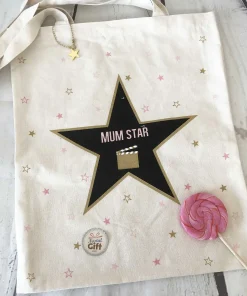 Tote bag maman beige – “Mum Star”