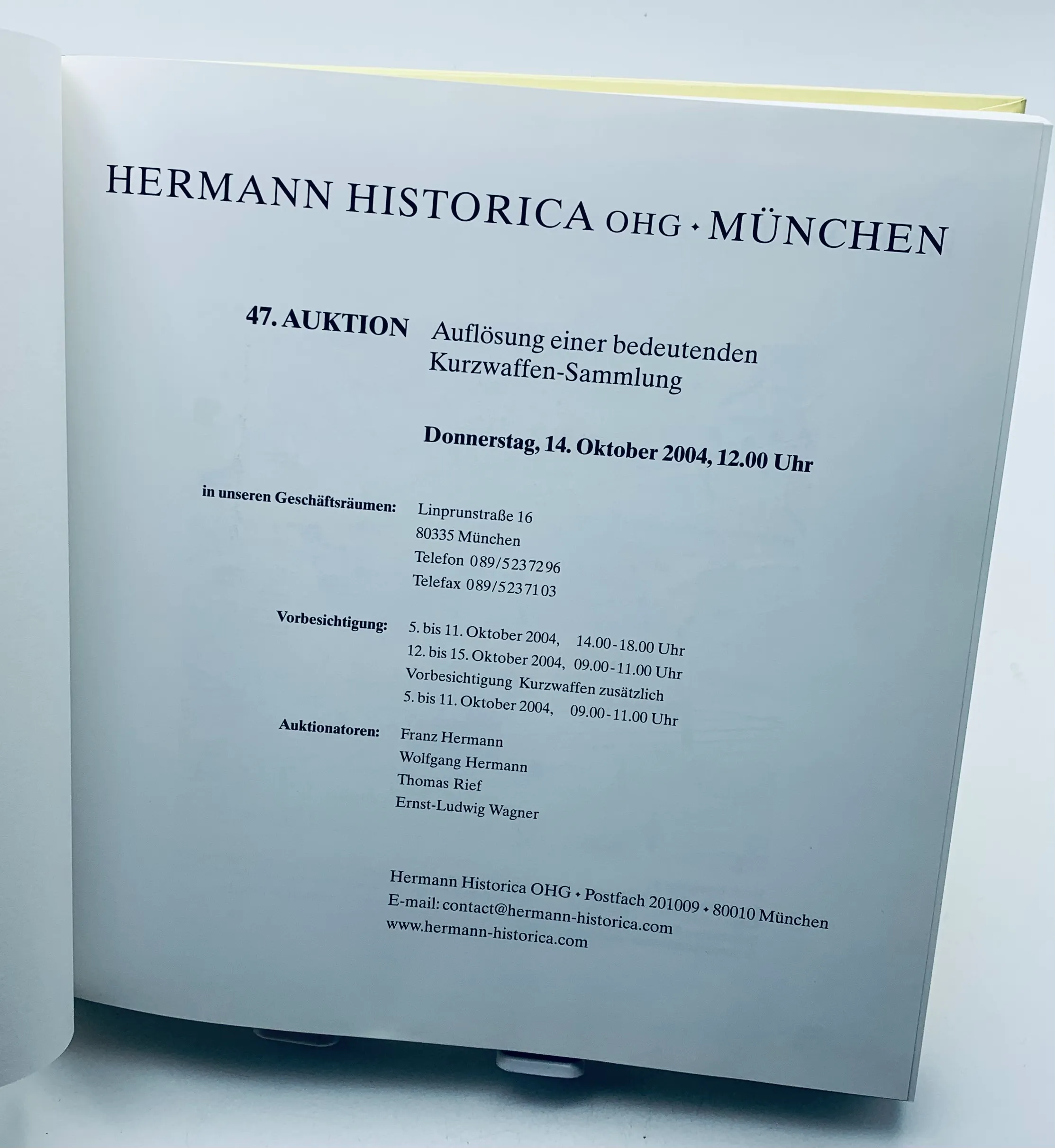 hermann historica München 47. 14 october 2004 AUKTION ilösung einer bedeutenden Kurzwaffen-Sammlung – Image 3