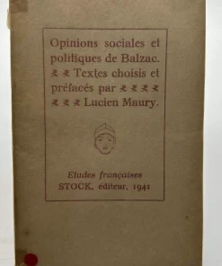 Opinions sociales et politiques de Balzac