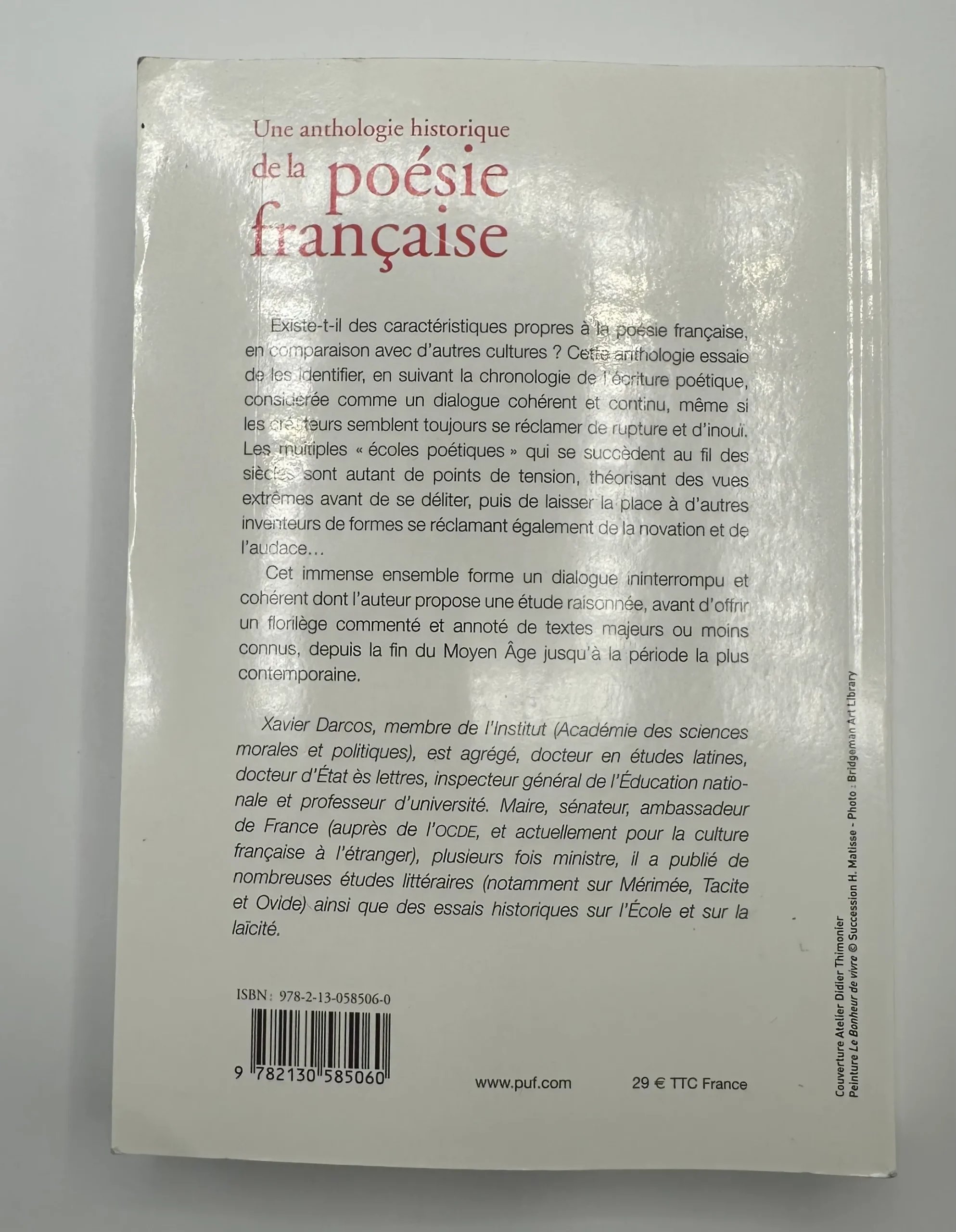 Une anthologie historique de la poésie française Darcos, Xavier – Image 2
