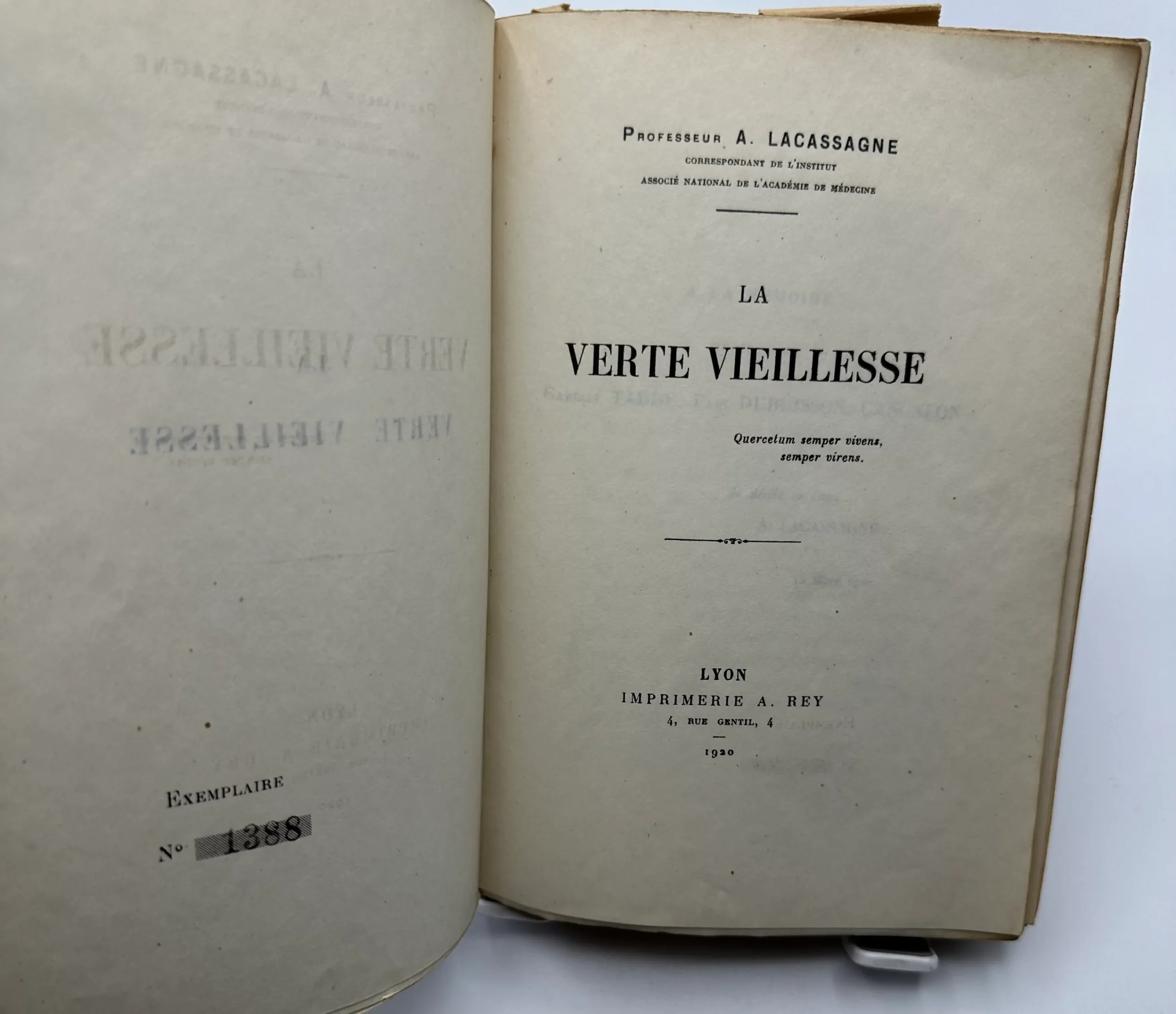 LA VERTE VIEILLESSE A. LACASSAGNE – Image 2