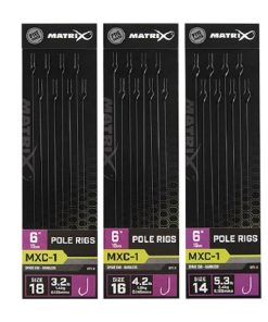 Bas de ligne montés Matrix MXC-1 6” Pole Rigs – 15 cm