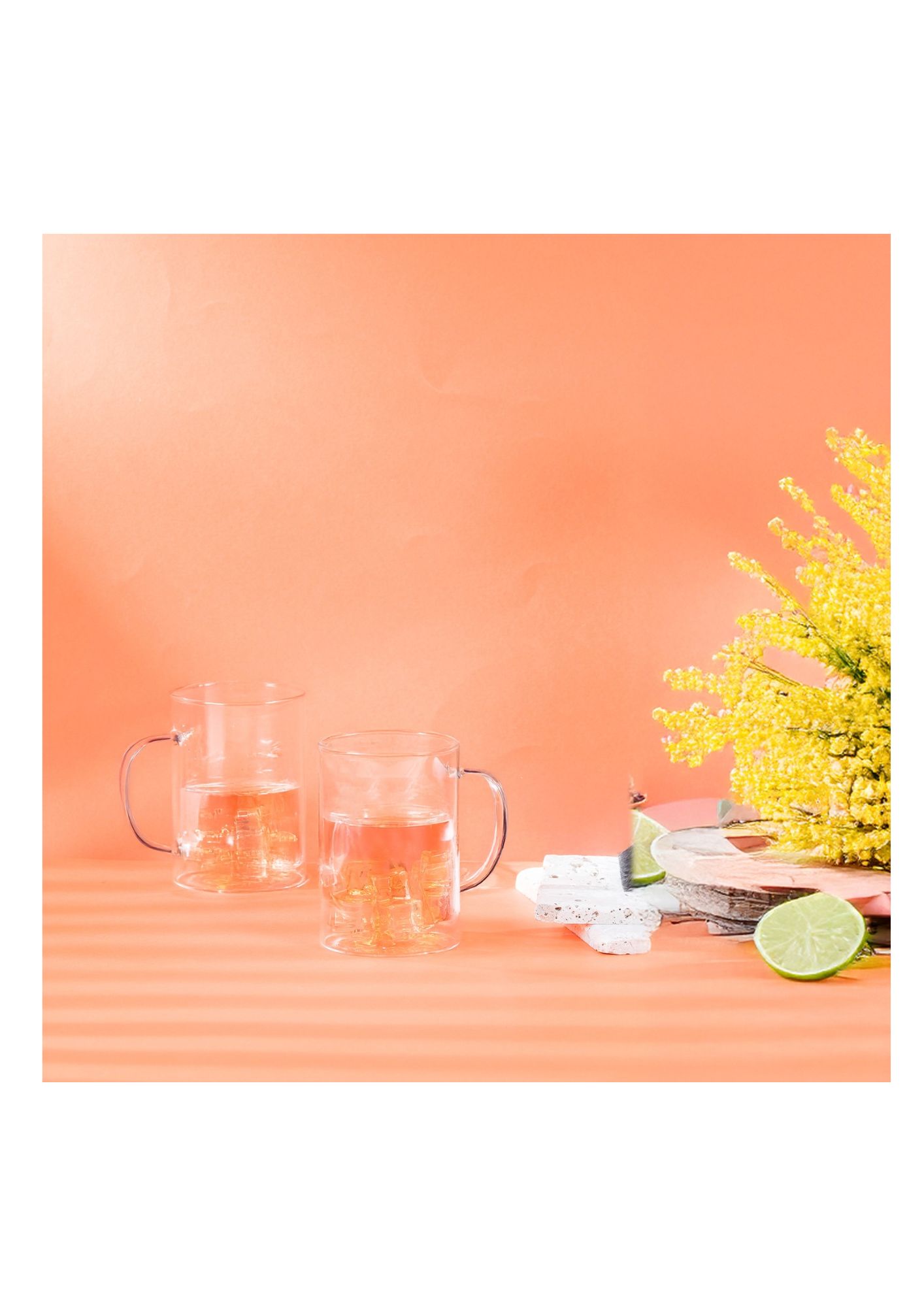 CRISTEL – SET 2 MUGS 450 ML EN VERRE SIMPLE PAROI – Image 2