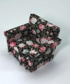 Fauteuil tissus à fleurs  » Roses « 