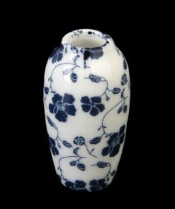 Vase en porcelaine  » Fleurs bleues « 