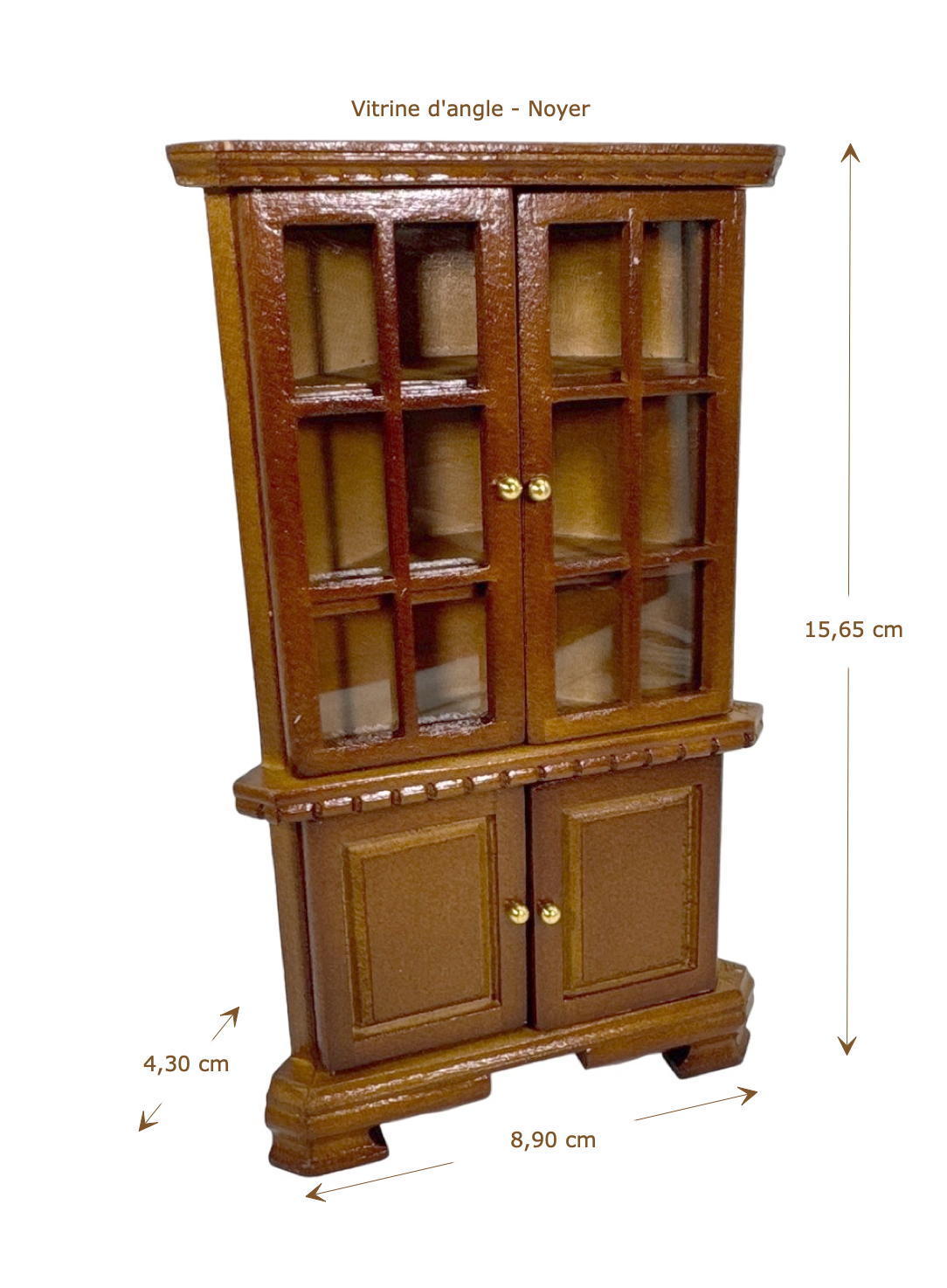 Vitrine d’angle – Noyer – Image 2
