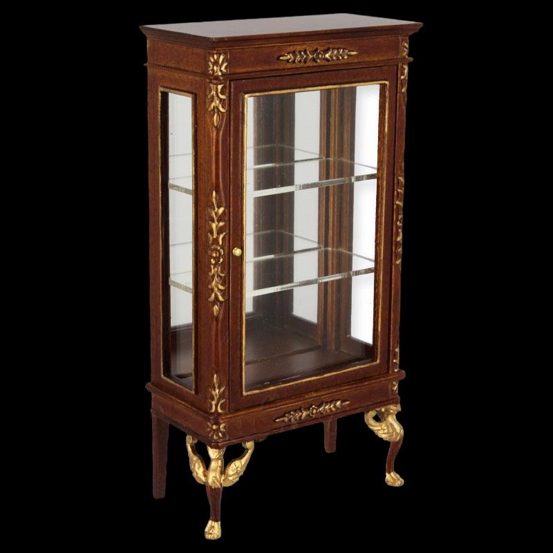 Vitrine style Empire Noyer et Or – Image 3