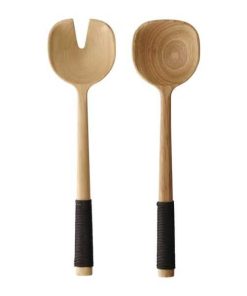 Asa Couverts à Salade avec poignée en Nylon Noir