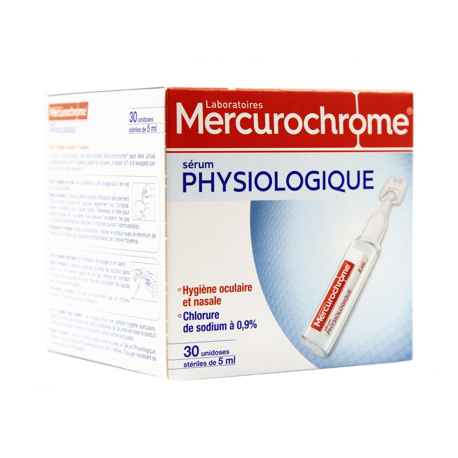 MERCUROCHROME SERUM PHYSIOLOGIQUE 30*5ML