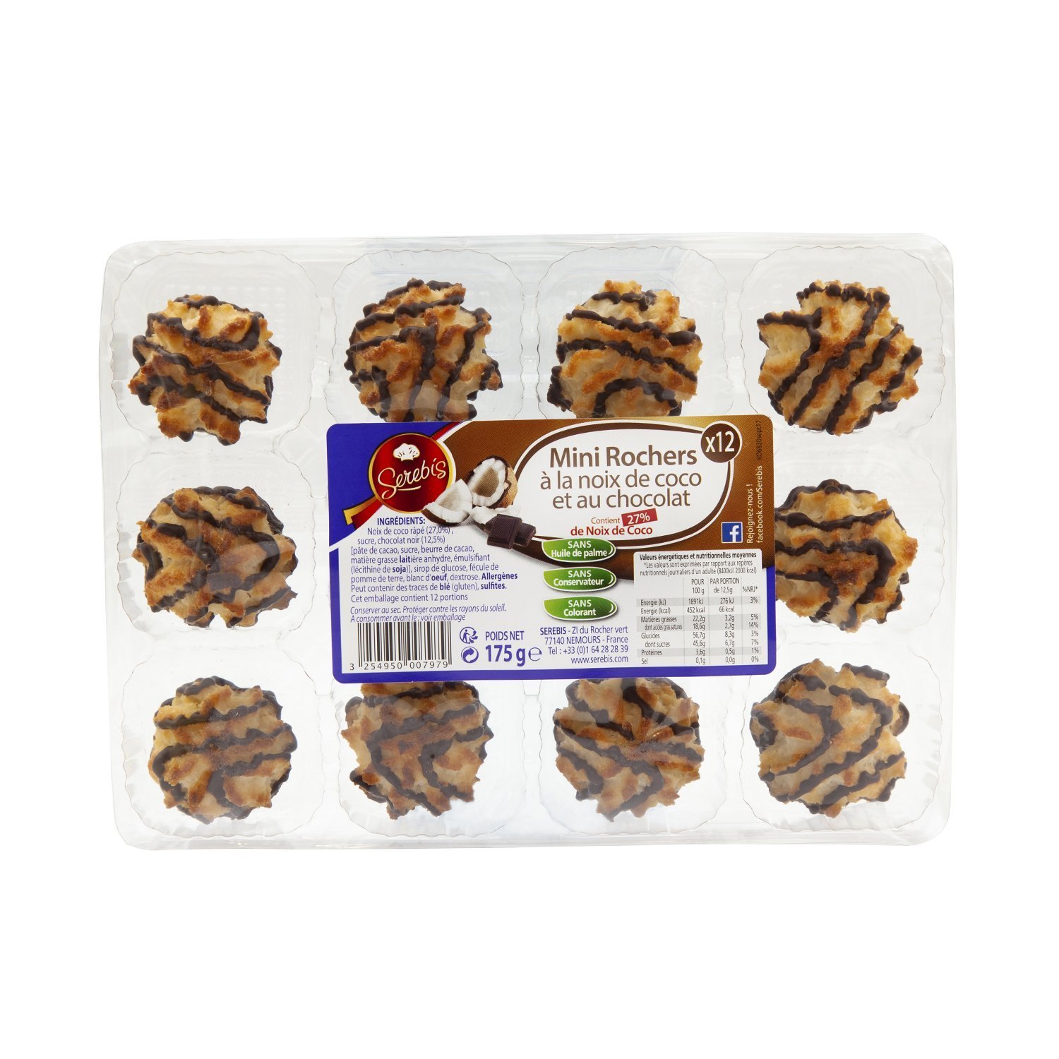 SEREBIS MINI ROCHER NOIX DE COCO CHOCOLAT 175G