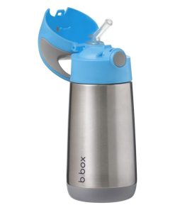 B.BOX – GOURDE ISOTHERME AVEC PAILLE – Bleu- 350ML