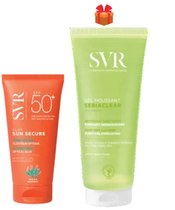 SVR ECRAN SUN SECURE BLUR 50+ 50ML + GEL NETT SEBIACLEAR 200ML GRATUIT