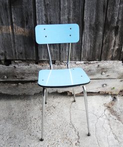 Ancienne Chaise en Formica Bleu