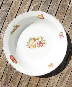 Ancienne Grande Assiette Creuse en Céramique Potager – Asperges