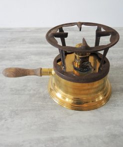 Ancien Rechaud Le Sauveur en Laiton Poli