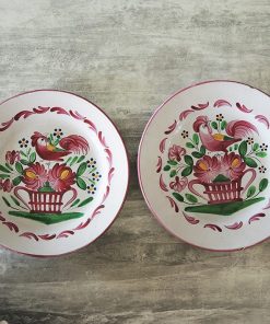 2 Assiettes Coq en Céramique de Lunéville