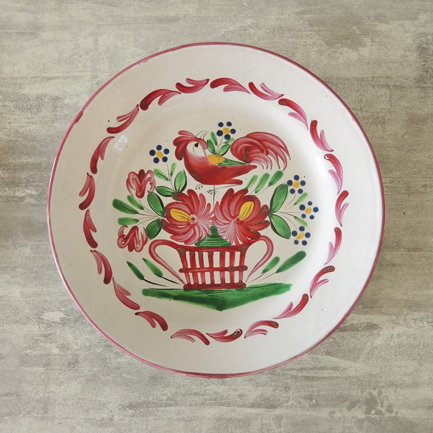 2 Assiettes Coq en Céramique de Lunéville – Image 3