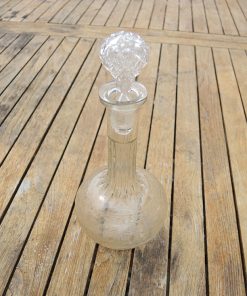 Ancienne Carafe à Vin en Verre Style Art Déco