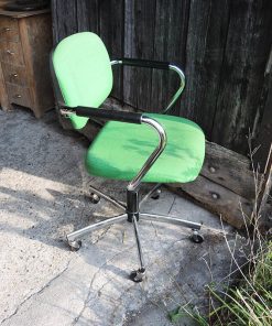 Ancien Fauteuil de Bureau Pivotant Vert