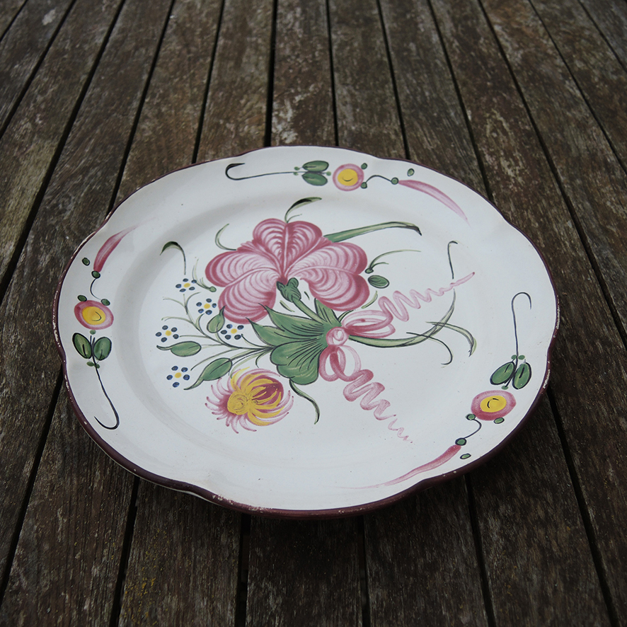 Ancienne Assiette Creuse en Céramique Décor Floral – Image 2