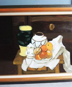Ancien Tableau Nature Morte Signé & Encadré : Lara