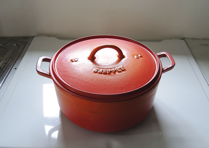 Ancienne Cocotte en Fonte Emaillée Orange – 5 L