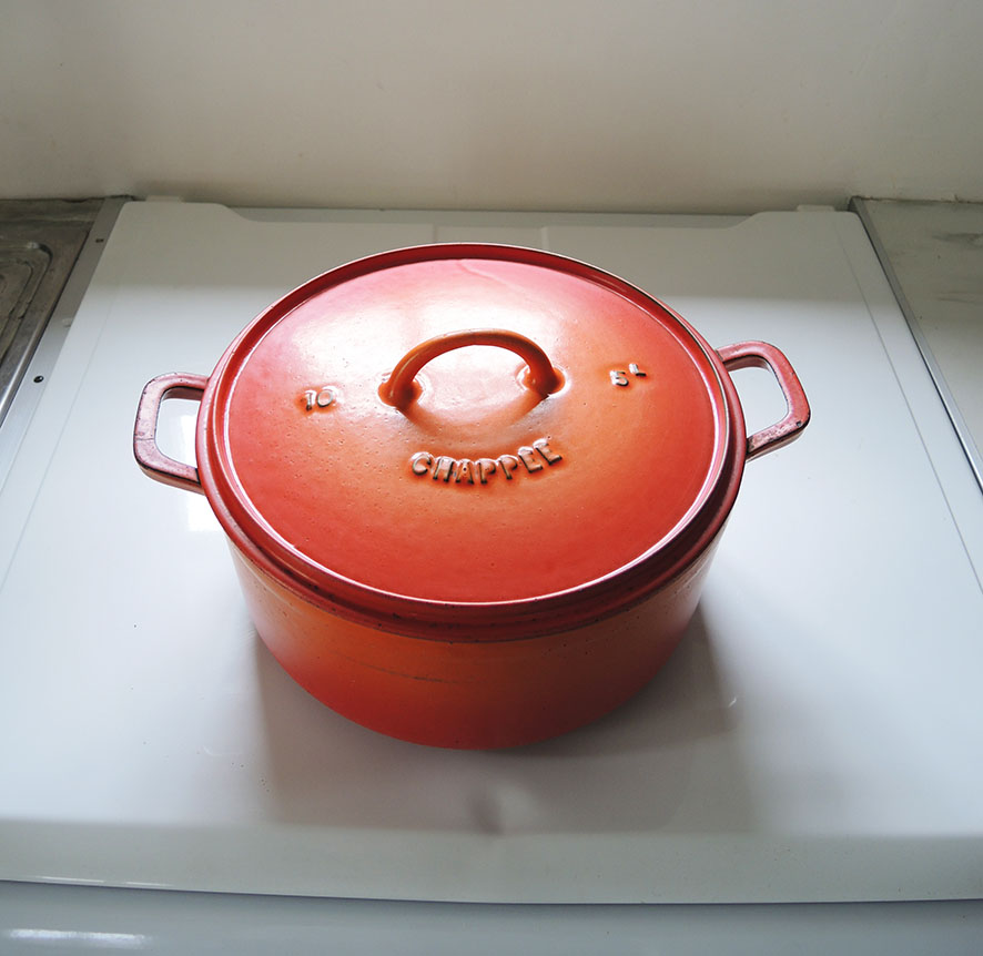 Ancienne Cocotte en Fonte Emaillée Orange – 5 L – Image 2