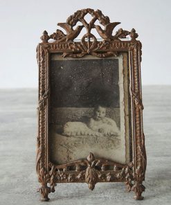 Ancien Cadre à Poser en Cuivre ou Laiton avec Photo Ancienne
