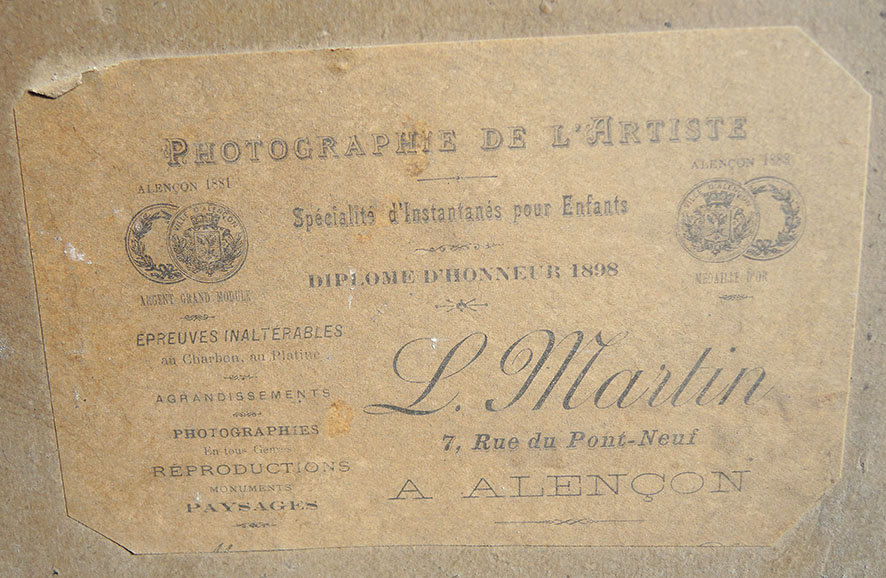 Ancien Portrait Photo Encadré et Signé : Jeune Fille – Image 4