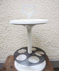 Ancien Bar Portatif- Serviteur Blanc Style Flair Prisunic