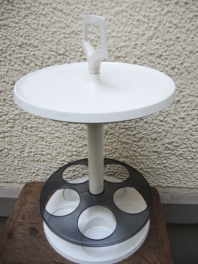 Ancien Bar Portatif- Serviteur Blanc Style Flair Prisunic – Image 5