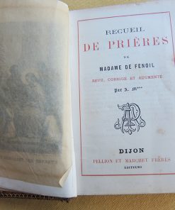 Ancien Recueil de Prières de Madame Fenouil Limoges Ed 1879