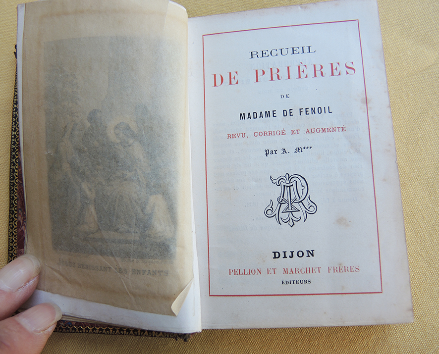 Ancien Recueil de Prières de Madame Fenouil Limoges Ed 1879