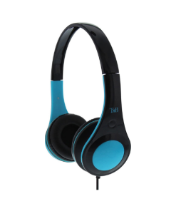 Casque stereo bleu filaire arceau ajustable TNB