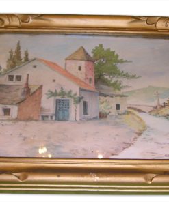 Tableau Aquarelle VILLAGE FRANCAIS 1