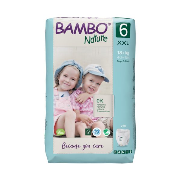 BAMBO NATURE – COUCHE CULOTTE D’APPRENTISSAGE BIO BEBE T6 +18 KG 18U
