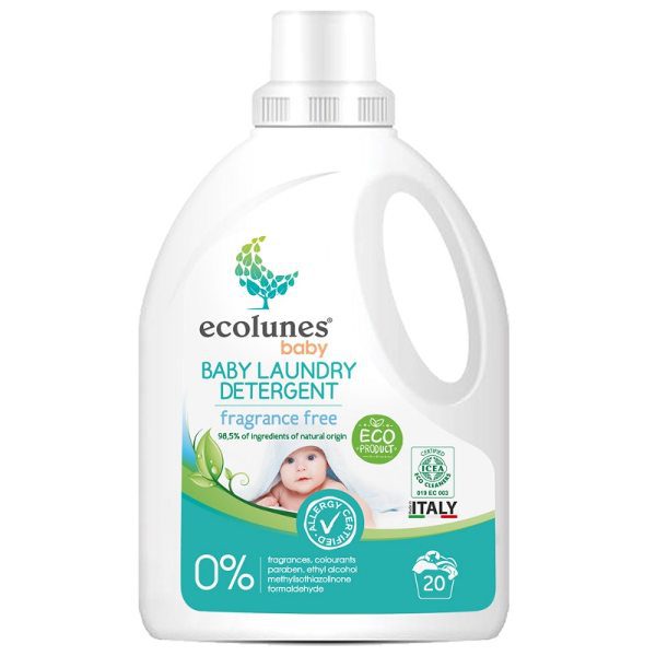 ECOLUNES – LESSIVE LINGE BÉBÉ ÉCOLOGIQUE ET HYPOALLERGÉNIQUE 1L